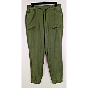 Banana Republic sz S Jogger Pants green 100% lyocell pull on women 1569